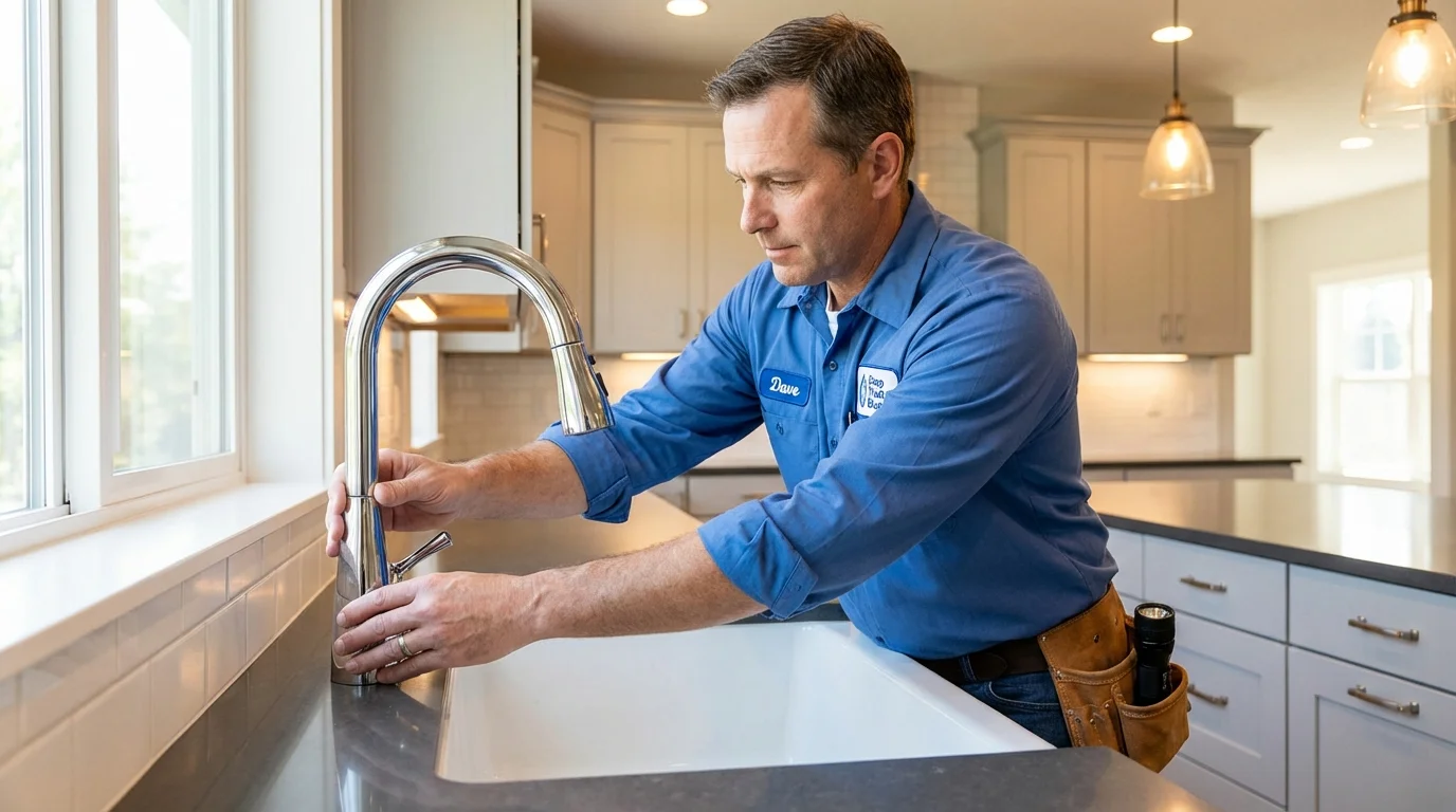 Kitchen faucet installation by Johns Plumbing LLC in Cambria Heights